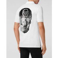 Kurzärmeliges Poloshirt mit Totenkopf-Grafik