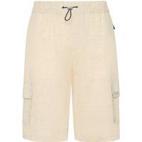 Cargo-Shorts aus Leinen mit Kordelzug