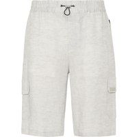 Cargo-Shorts aus Leinen mit Kordelzug