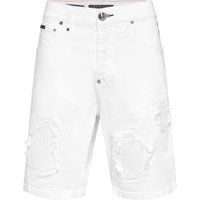 Bermuda-Shorts aus Denim mit Distressed-Effekt