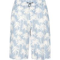 Bedruckte Chambray Bermuda Shorts Relaxed Fit