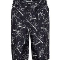 Bermuda-Shorts mit Totenkopf- und Knochen-Print