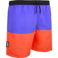 Farbblock Badeshorts mit Kordelzug