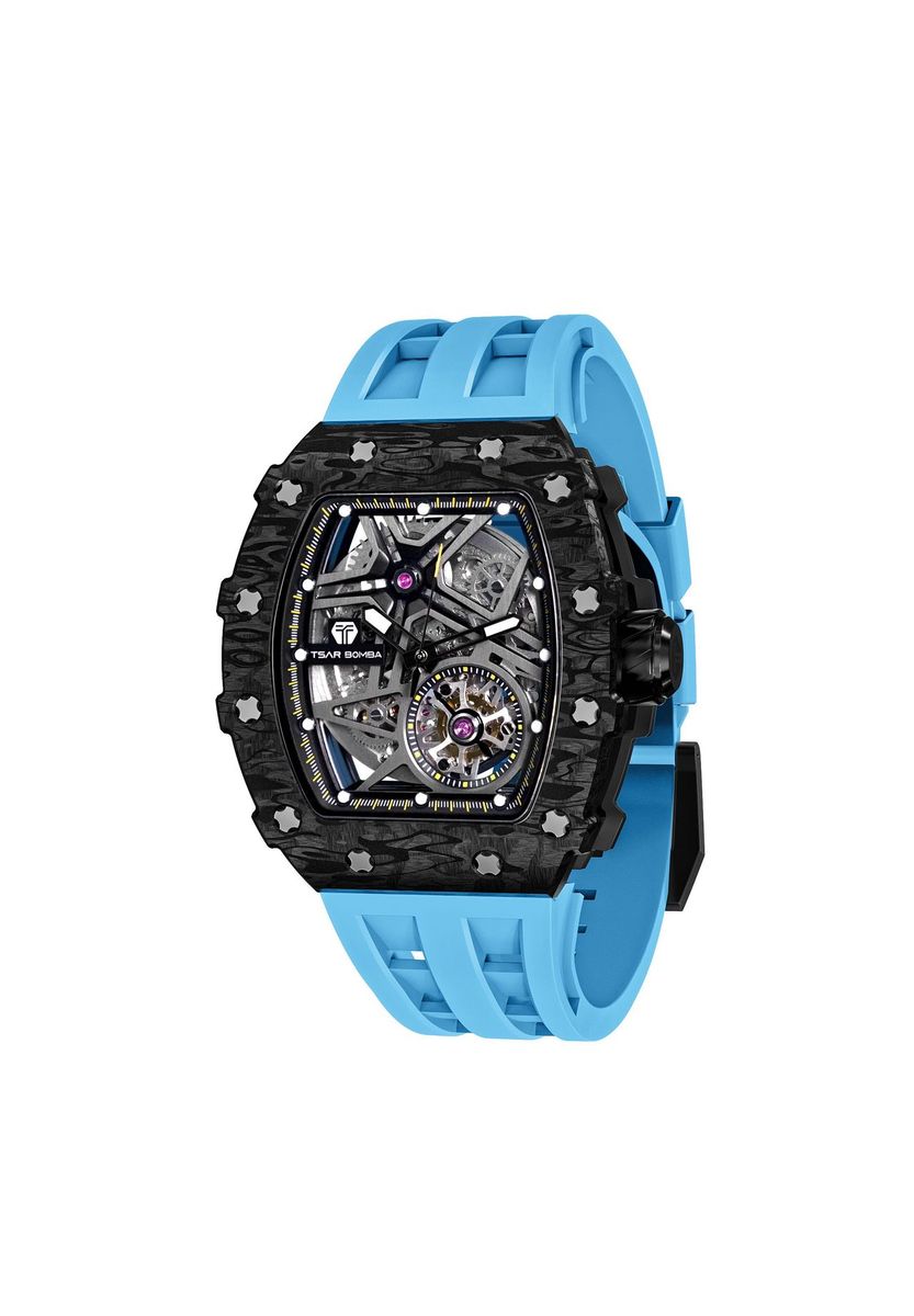 Herren Automatikuhr mit offenem Uhrwerk