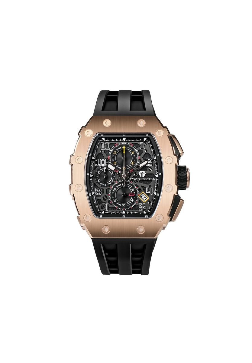 Herren Roségold Chronograph Uhr