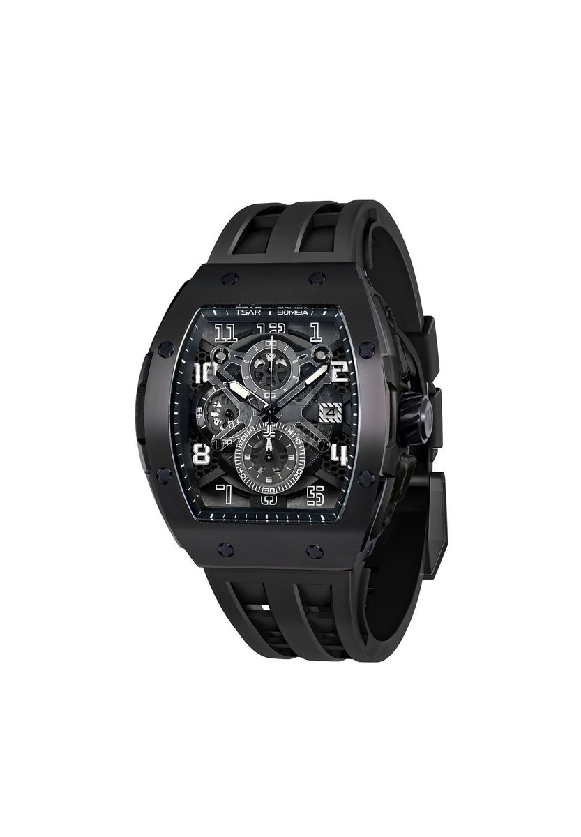 Moderne schwarze Multifunktions-Chronographenuhr