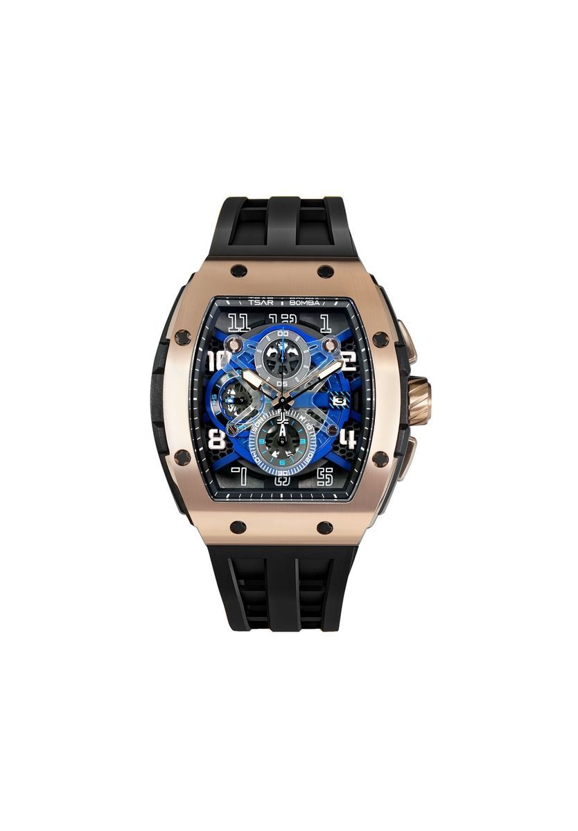 Markante Chronographenuhr mit Silikonarmband