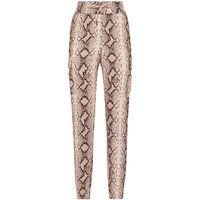 Satin-Cargohose mit Python-Print