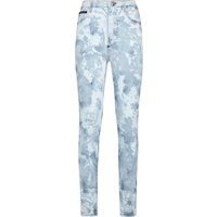 Jeggings mit Tie-Dye-Effekt und hoher Taille