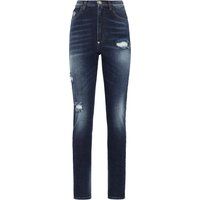 Jeggings mit Tie-Dye-Effekt und hoher Taille