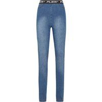 Stretch Denim Jeggings mit Logo-Bund