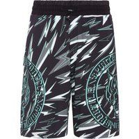 Fleece-Sweatshorts mit Grafikprint