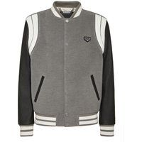 College Jacke mit Lederärmeln