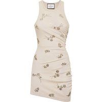 Mini-Kleid aus Jersey mit Blumenschmuck