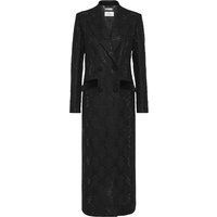 Eleganter, verzierter Maxi-Mantel aus Wolle