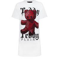 Teddybär-Grafik T-Shirt Kleid