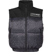Gepolsterte Weste mit Leopardenmuster
