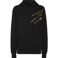 Fleece-Hoodie aus Baumwolle mit Grafikprint