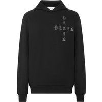 Baumwoll-Hoodie mit gotischer Stickerei
