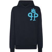 Kapuzenpullover mit Grafikprint, lockere Passform