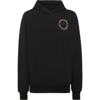 Kapuzenpullover mit Logo-Patch aus Baumwollmischung