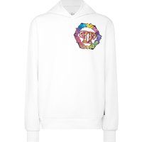Lockerer Fleece-Hoodie mit Print