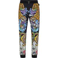Fleece-Jogginghose mit Tattoo-Print