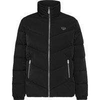Gepolsterte Stehkragen-Pufferjacke mit durchgehendem Reißverschluss