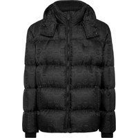 Gepolsterte Daunenjacke mit Monogrammmuster