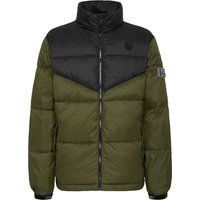 Farbblock Steppdaunenjacke