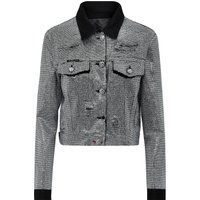 Jeansjacke mit Strassverzierungen