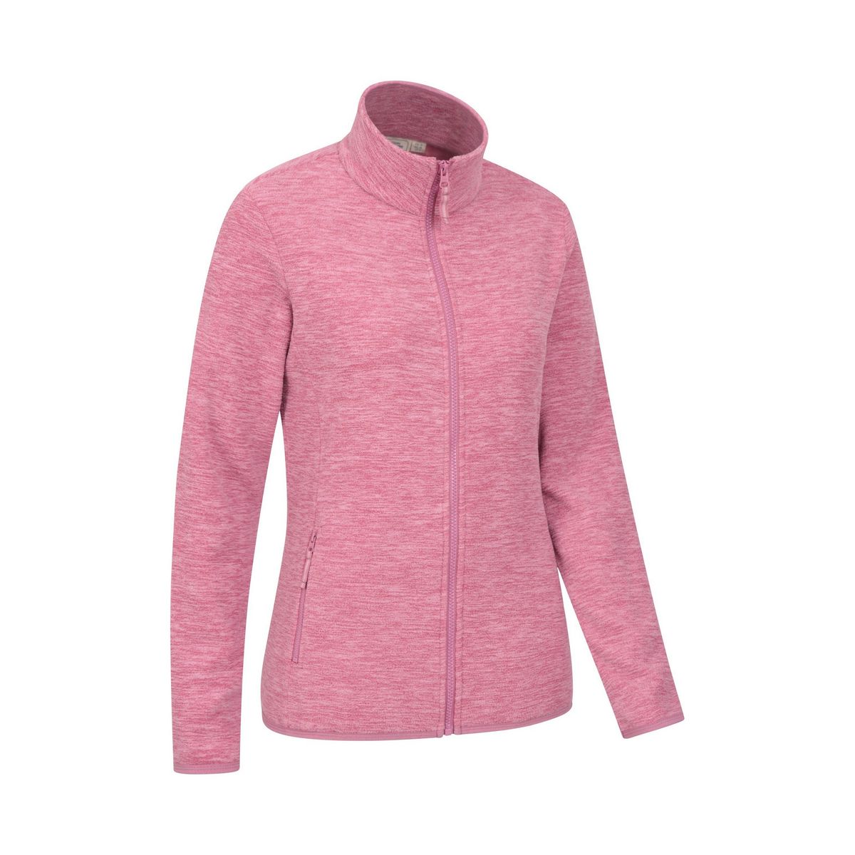 Melange Fleecejacke mit Reißverschluss