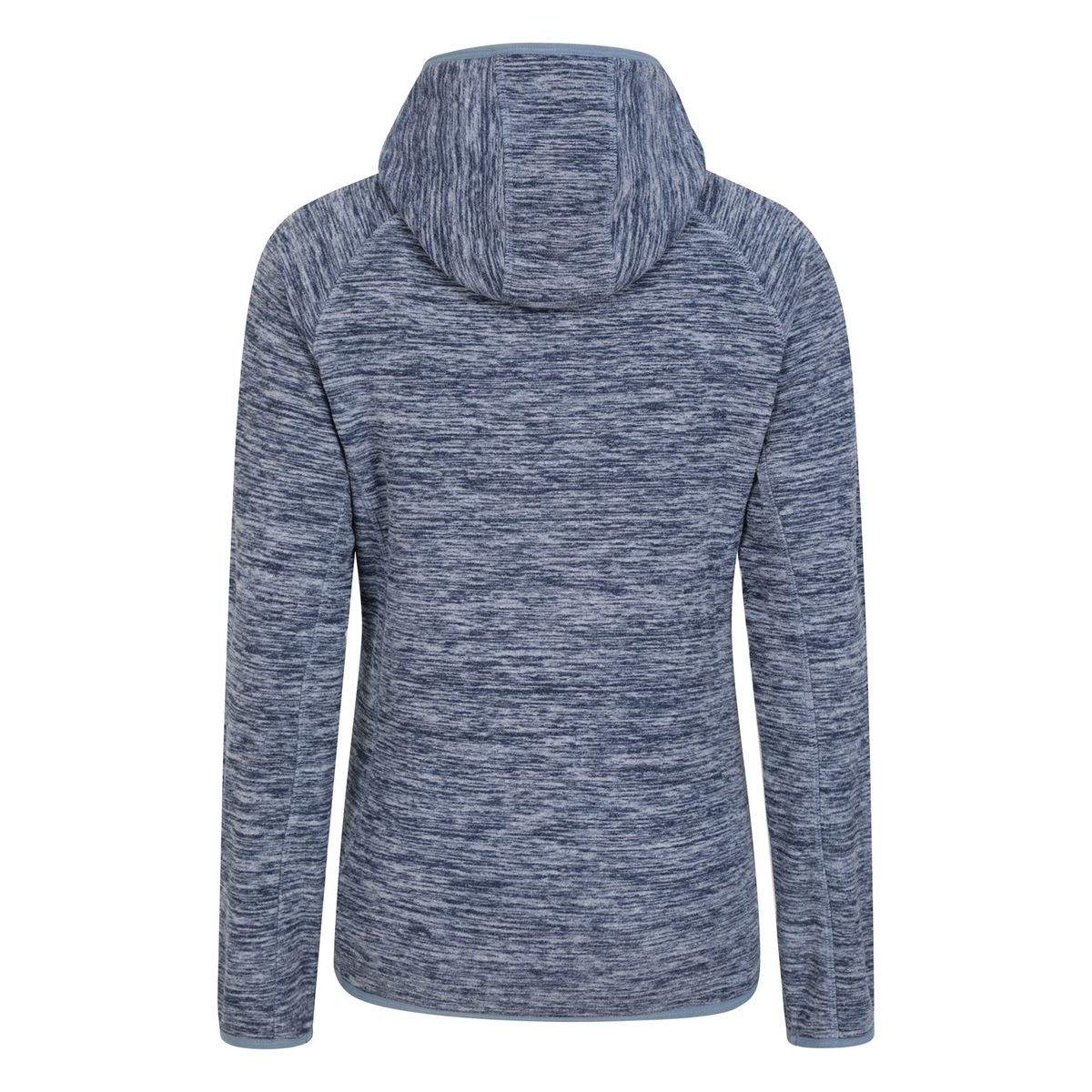 Meliertes Microfleece-Kapuzensweatshirt mit Reißverschluss
