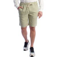 Herren Leinen Bermuda-Shorts mit Kordelzug