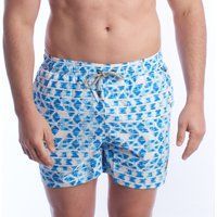Badeshorts mit Druck und Kordelzug
