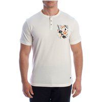 Herren Kurzarm Henley T-Shirt