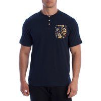 Herren Kurzarm Henley T-Shirt