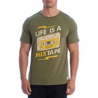 Retro Grafikdruck Baumwoll T-Shirt
