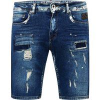 Destroyed Jeansshorts mit Flicken