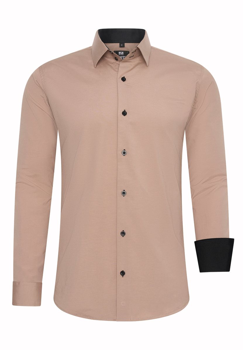 Slim Fit Hemd mit Kontrast