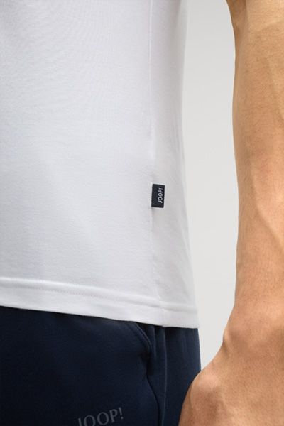 JOOP! Weißes Rundhals Stretch Baumwoll T-Shirt Slim Fit