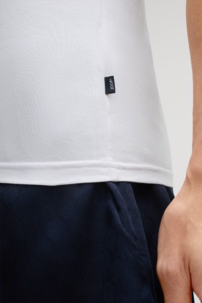 JOOP! Weißes Rundhals Stretch Baumwoll T-Shirt Slim Fit