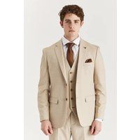 Leichter Slim Fit Sommerblazer für Herren in Beige