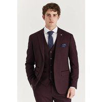 Herren Burgunder Prince of Wales Blazer
