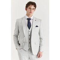 Silberner leichter Slim-Fit-Blazer für Herren