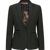 Tweed-Blazer mit Karomuster für Damen, Wollmischung