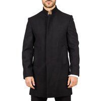 Herren Wollmischung Mantel mit Stehkragen