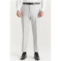 Hellgraue Stoffhose mit schmalem Schnitt