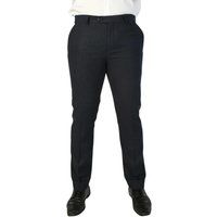 Marineblaue Tweedhose aus Wollmischung