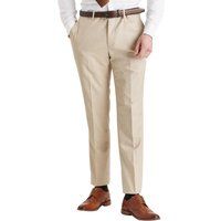 Beige, massgeschneiderte Stoffhose für Herren